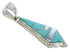 Southwest Jewelry Turquoise Inlay Silver Pendant AX48267