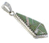 Turquoise And Opal Inlay Southwestern Sterling Silver Pendant AX48328