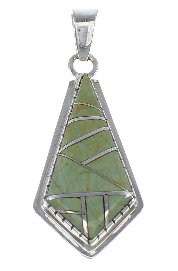 Southwestern Turquoise And Authentic Sterling Silver Pendant AX48339