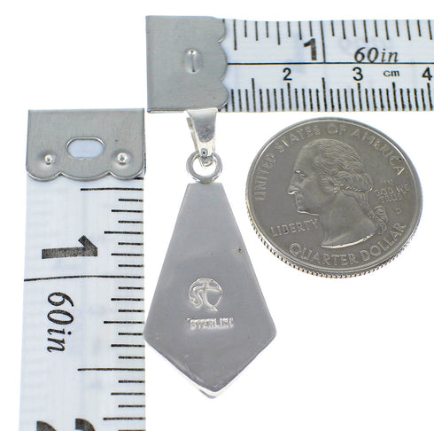 Southwestern Turquoise And Authentic Sterling Silver Pendant AX48339