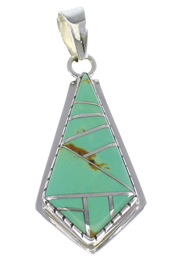 Turquoise And Genuine Sterling Silver Pendant AX48342