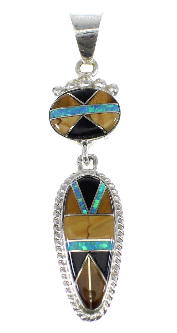 Multicolor And Tiger Eye Sterling Silver Jewelry Pendant AX48372