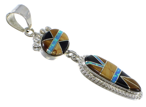 Multicolor And Tiger Eye Sterling Silver Jewelry Pendant AX48372