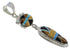Multicolor And Tiger Eye Sterling Silver Jewelry Pendant AX48372
