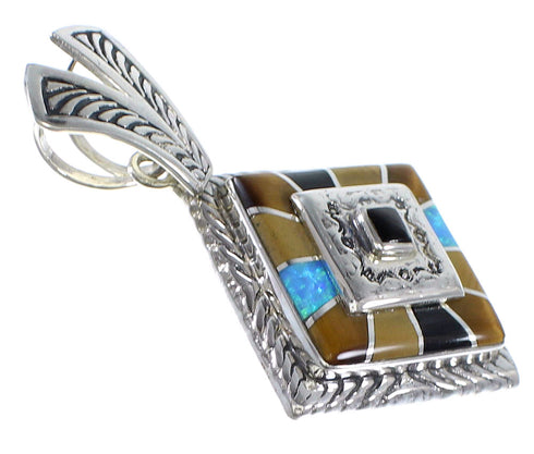 Southwest Multicolor Authentic Sterling Silver Pendant AX48373