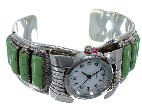 Southwest Sterling Silver Jewelry Turquoise Cuff Watch CX47874