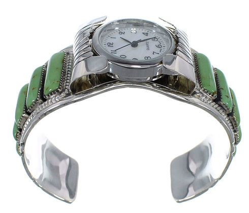 Southwest Sterling Silver Jewelry Turquoise Cuff Watch CX47874