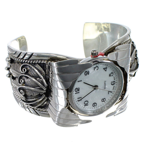 Southwest Genuine Sterling Silver Cuff Watch CX47946