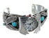 Authentic Sterling Silver Southwest Eagle Turquoise Cuff Watch CX48001