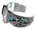 Authentic Sterling Silver Southwest Eagle Turquoise Cuff Watch CX48001