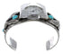 Authentic Sterling Silver Southwest Eagle Turquoise Cuff Watch CX48001