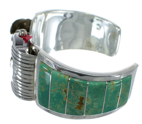 Southwest Authentic Sterling Silver Turquoise Cuff Watch CX48629