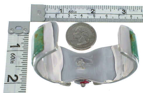 Southwest Authentic Sterling Silver Turquoise Cuff Watch CX48629