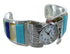 Multicolor Inlay Sterling Silver Southwestern Cuff Watch CX48652
