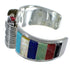 Multicolor Inlay Sterling Silver Southwestern Cuff Watch CX48652