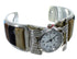 Sterling Silver Multicolor Southwestern Cuff Watch CX48647