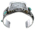 Sterling Silver Turquoise Southwest Jewelry Eagle Cuff Watch CX48219