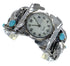 Sterling Silver Southwest Jewelry Turquoise Eagle Cuff Watch CX48223
