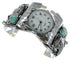 Southwest Jewelry Sterling Silver Eagle Turquoise Cuff Watch CX48230