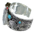Southwest Eagle Turquoise Authentic Sterling Silver Cuff Watch CX48238