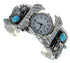Turquoise Sterling Silver Southwest Eagle Cuff Watch CX48272