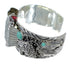 Turquoise Authentic Sterling Silver Southwest Eagle Cuff Watch CX48273