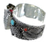 Sterling Silver Eagle Southwest Turquoise And Coral Cuff Watch CX48278