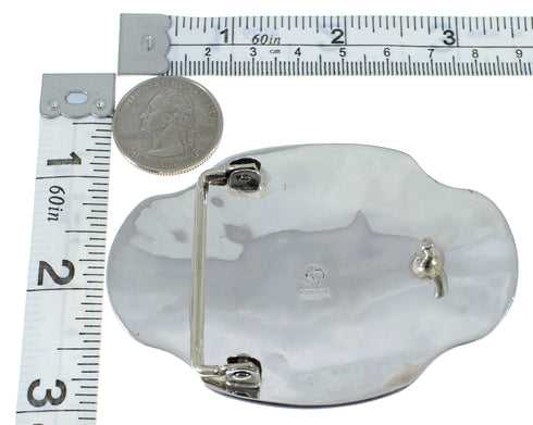 Sterling Silver Eagle Southwest Turquoise Belt Buckle EX48458