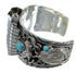 Southwest Turquoise Sterling Silver Horse Cuff Watch CX48661