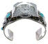 Southwest Turquoise Sterling Silver Horse Cuff Watch CX48661