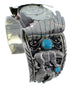 Turquoise Sterling Silver Southwest Bear Cuff Watch CX48709
