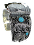 Turquoise Sterling Silver Bear Southwest Cuff Watch CX48710