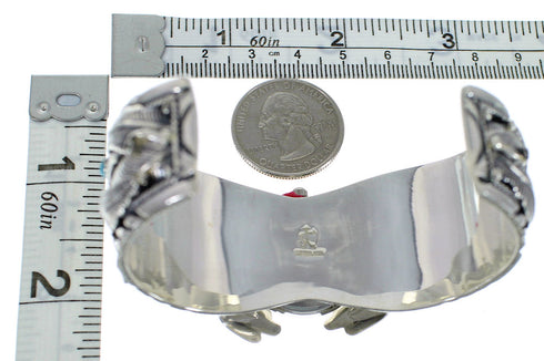 Turquoise Genuine Sterling Silver Southwest Bear Cuff Watch CX48730