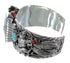 Southwest Turquoise And Coral Bear Sterling Silver Cuff Watch CX48747