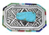 Southwest Sterling Silver Water Wave Multicolor Belt Buckle EX48757