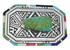 Multicolor Inlay Sterling Silver Water Wave Belt Buckle EX48759