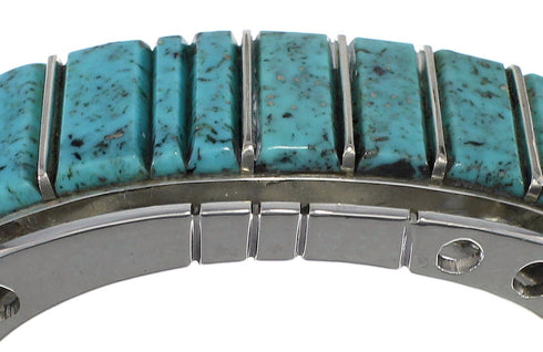 Genuine Sterling Silver Turquoise Southwest Cuff Bracelet CX48948