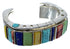 Multicolor Authentic Sterling Silver Southwest Cuff Bracelet CX48952