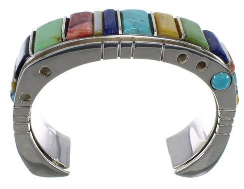 Multicolor Authentic Sterling Silver Southwest Cuff Bracelet CX48952