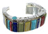 Authentic Sterling Silver Multicolor Southwest Cuff Bracelet CX48957