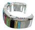 Authentic Sterling Silver Multicolor Southwest Cuff Bracelet CX48957