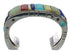 Southwest Multicolor Authentic Sterling Silver Cuff Bracelet CX48966