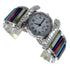 Southwest Genuine Sterling Silver Multicolor Cuff Watch CX48845