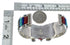 Southwest Genuine Sterling Silver Multicolor Cuff Watch CX48845