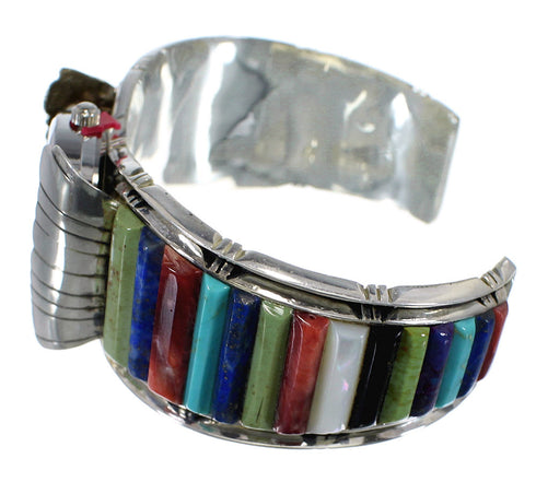 Southwest Multicolor Genuine Sterling Silver Cuff Watch CX48847