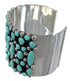 Genuine Sterling Silver Turquoise Southwest Cuff Bracelet CX49011
