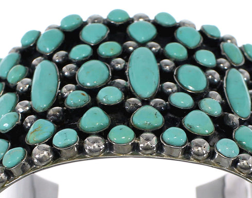Genuine Sterling Silver Turquoise Southwest Cuff Bracelet CX49011