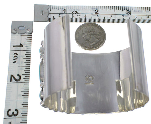 Genuine Sterling Silver Turquoise Southwest Cuff Bracelet CX49011