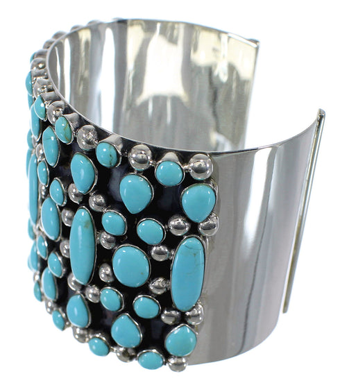Genuine Sterling Silver Turquoise Southwestern Cuff Bracelet CX49015