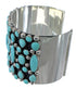 Southwestern Turquoise Authentic Sterling Silver Cuff Bracelet CX49038